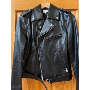 AG Reese rare BULL Leather women’s Moto Jacket small retail $1478.00